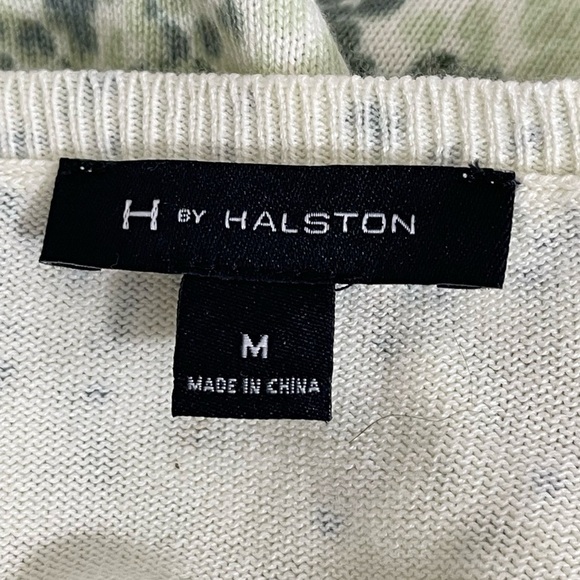 H by Halston sz med sweater light cream with earthy tones in an abstract design - Picture 11 of 12